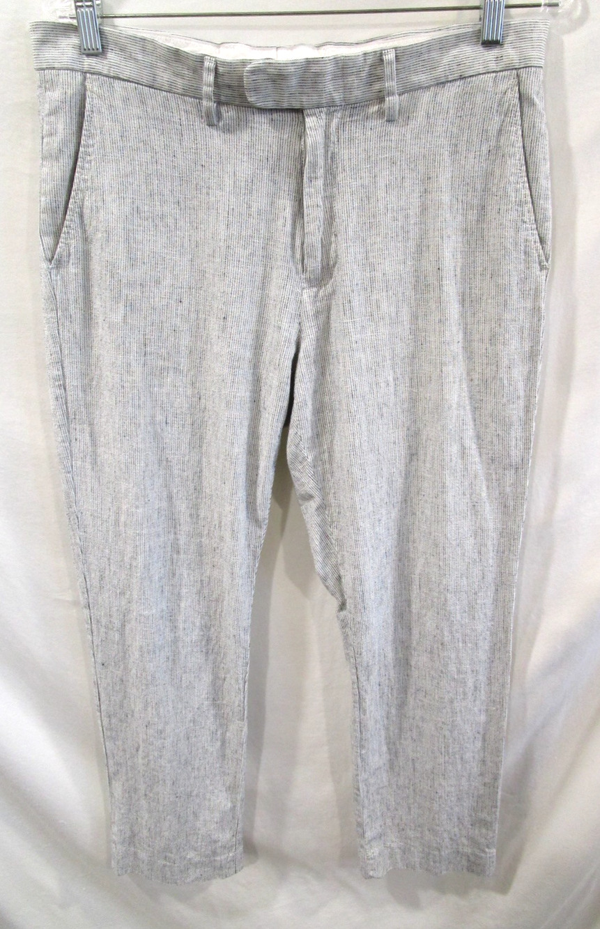 J.Crew Slim Bedford Linen Blend Pinstripe Trouser Pants Men 31x30